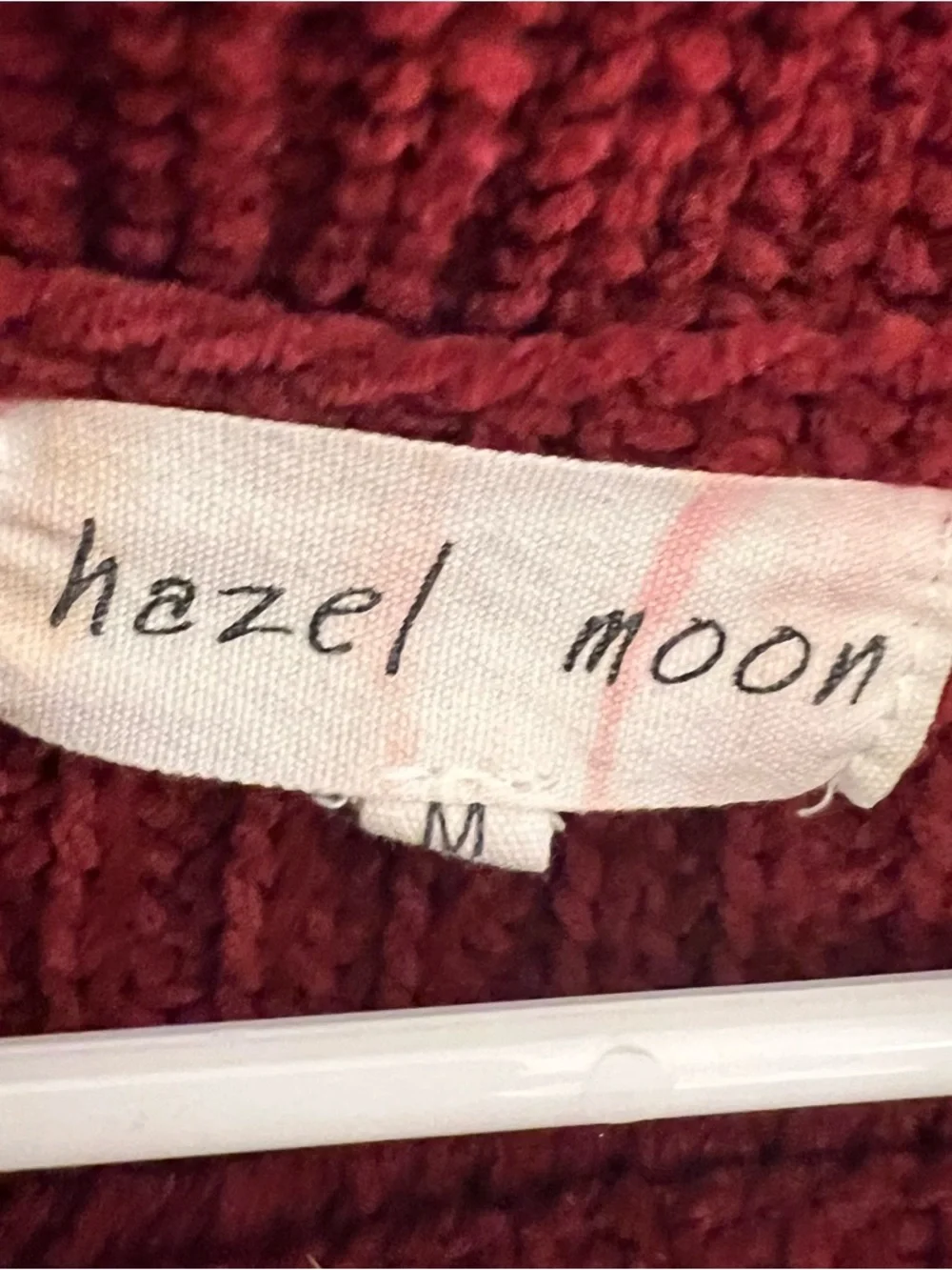Hazel Moon Red Cropped Turtleneck Chunky Knit Sweater